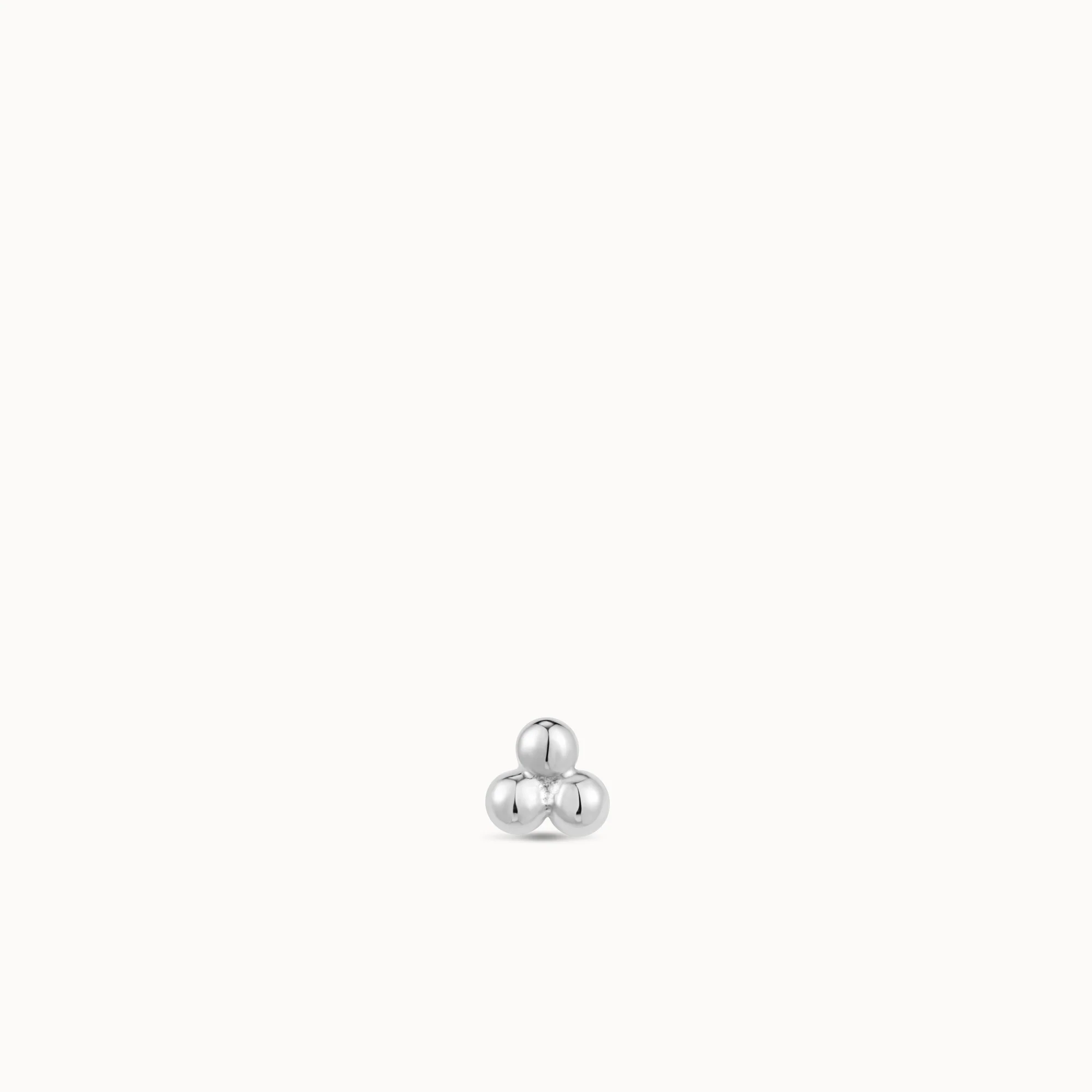 14k Ball Trinity Flat Back Stud - Image 2