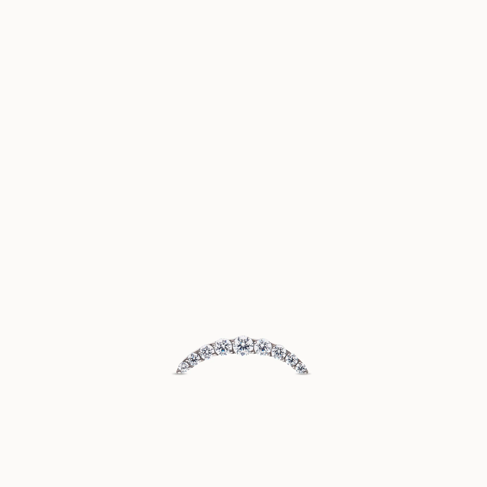 Titanium CZ Cluster Flat Back Stud