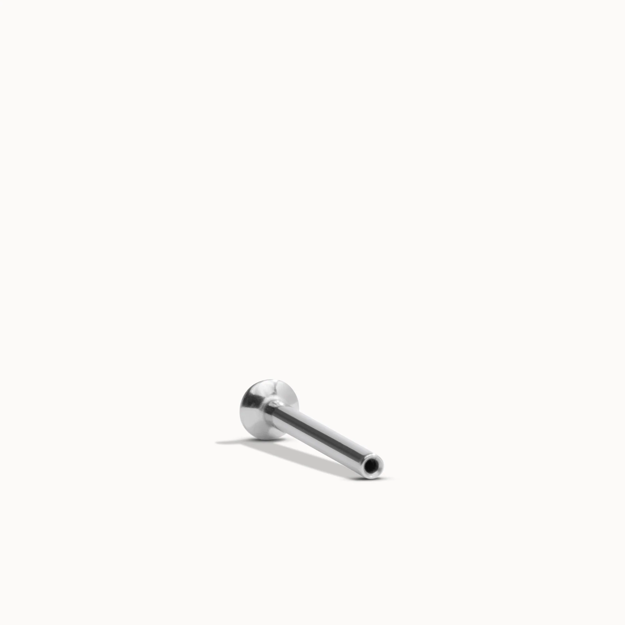 14k Flat Back Diamond Double Bar Stud - Image 4