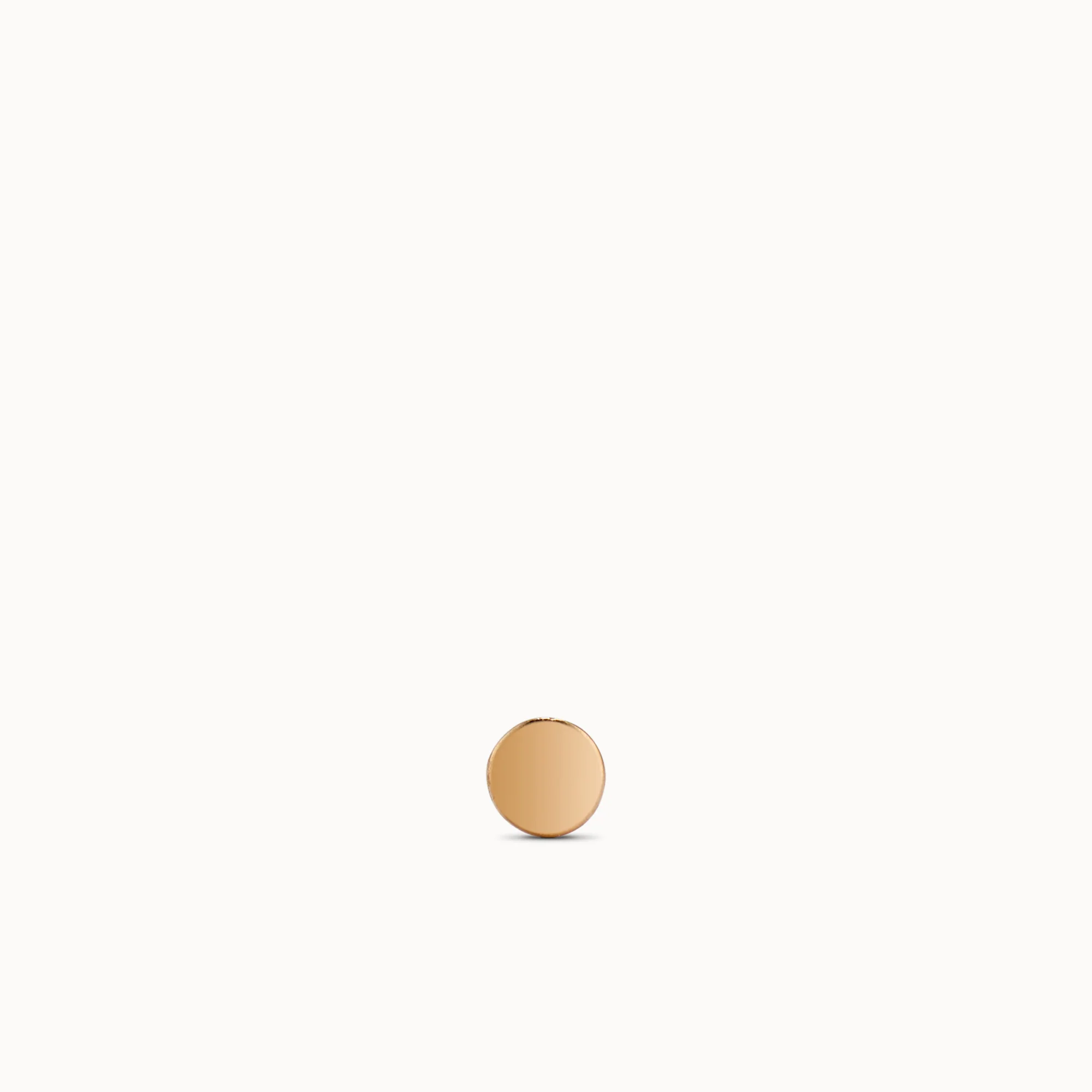 14k Gold Disk Flat Back Stud