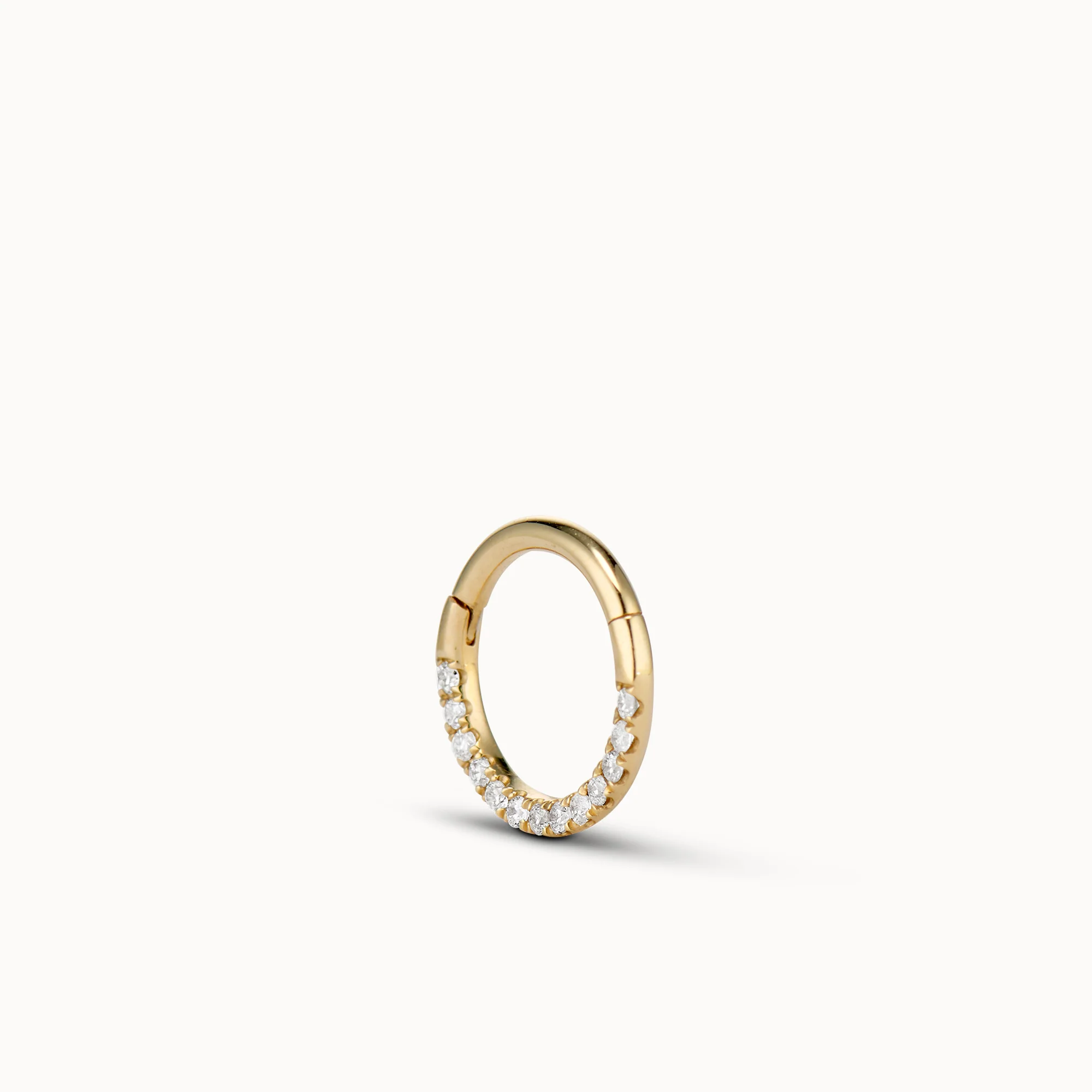 14k Full Diamond Clicker Hoop - Image 2