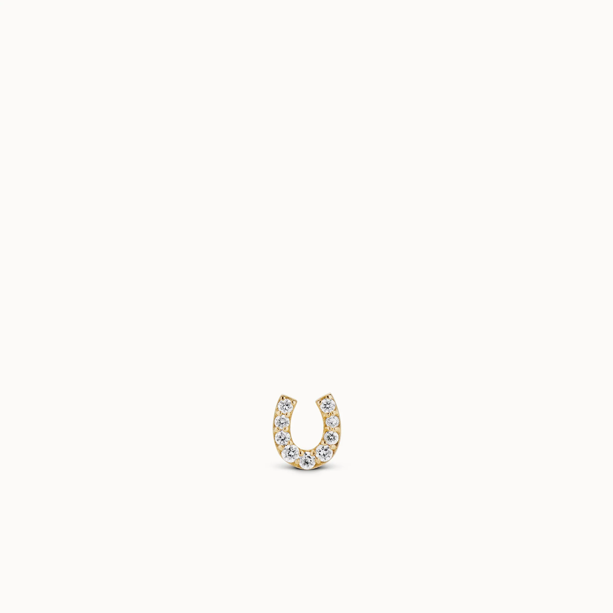 14k Lab Diamond Lucky Flat Back Stud