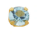NGF 14k Yellow Gold 3mm Aquamarine Pair