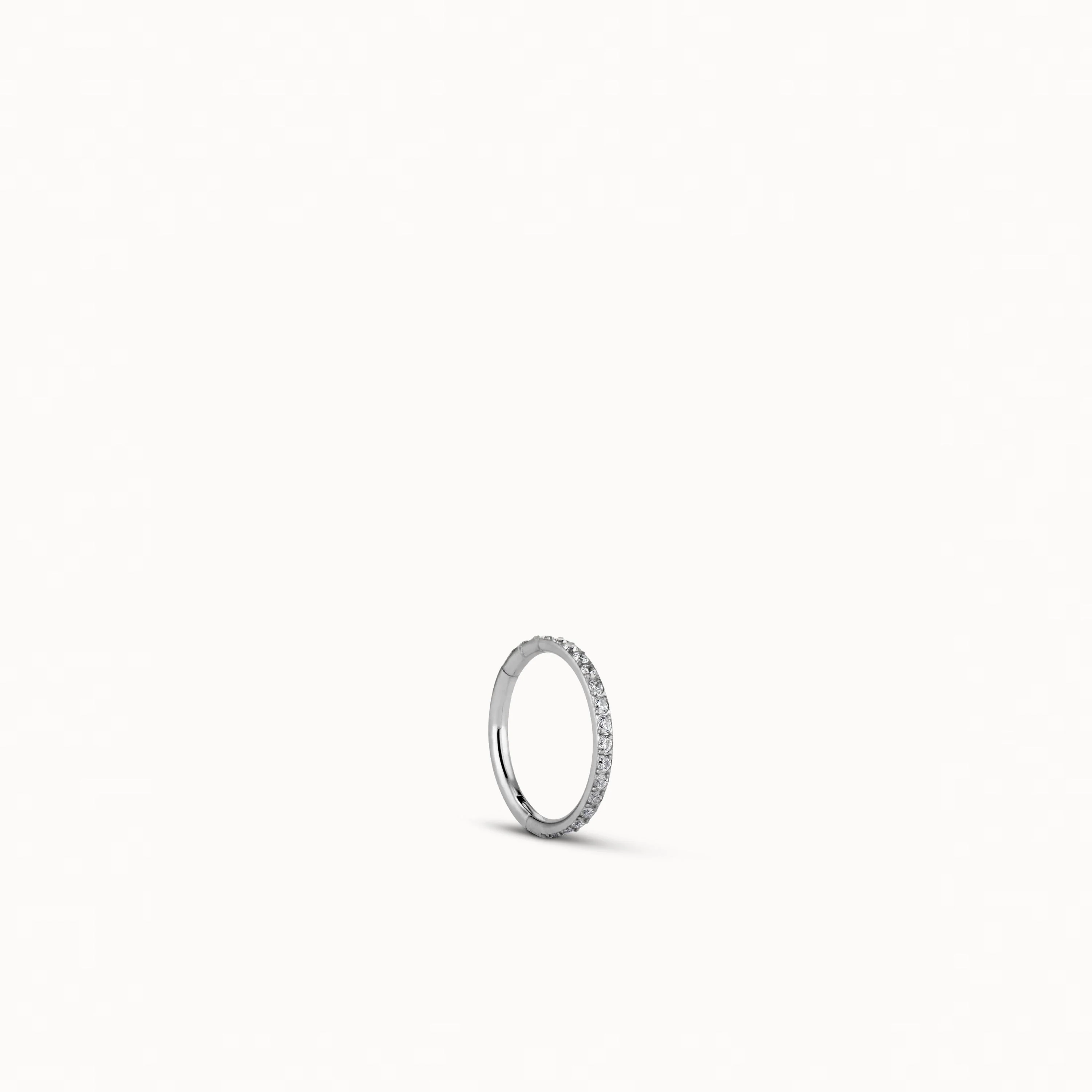 24k CZ Endless Hoop 10mm - Image 4