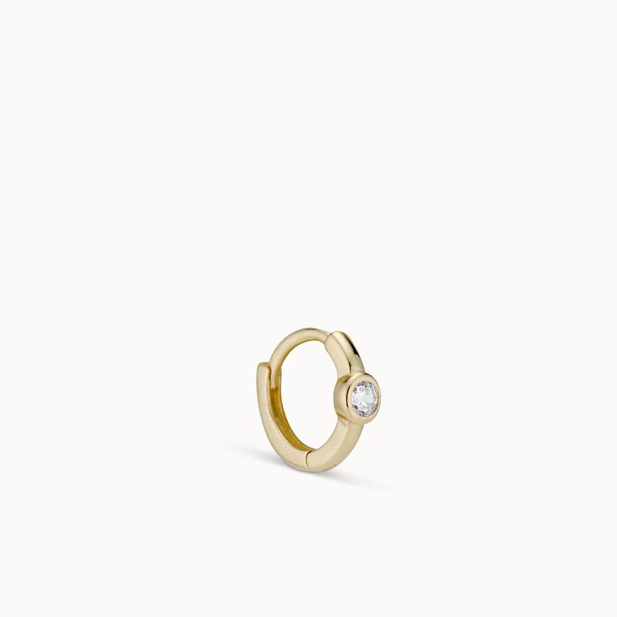 Bezel CZ Huggie Hoops - Image 5