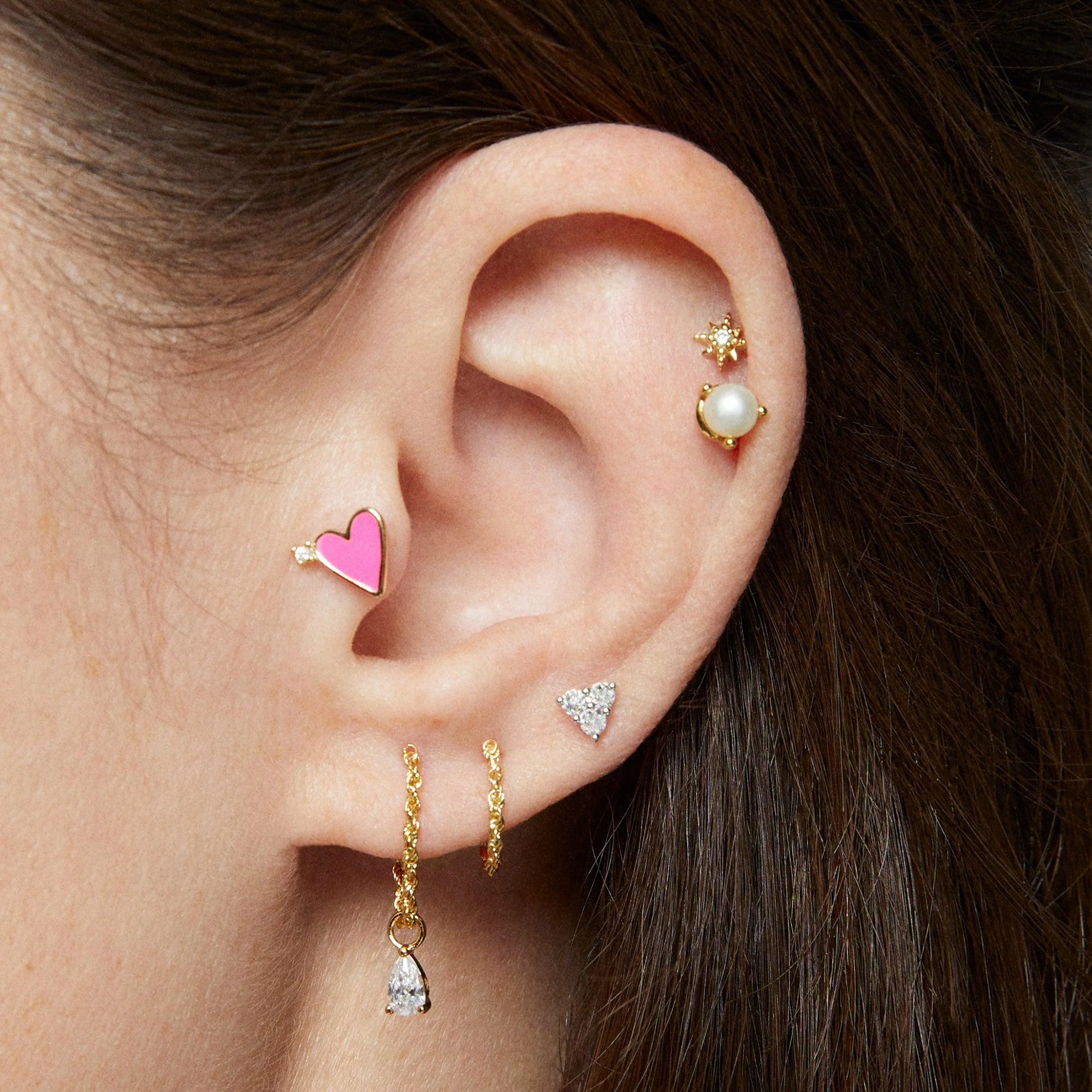 Fine Chain Hoops - Image 3