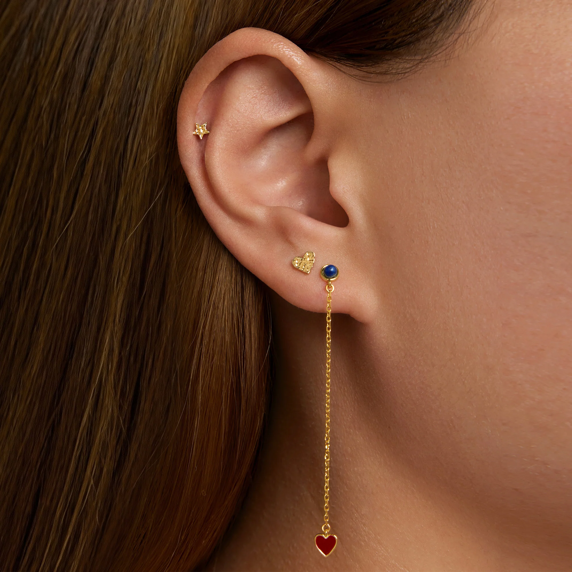 Heart on a String Drop Studs - Image 2