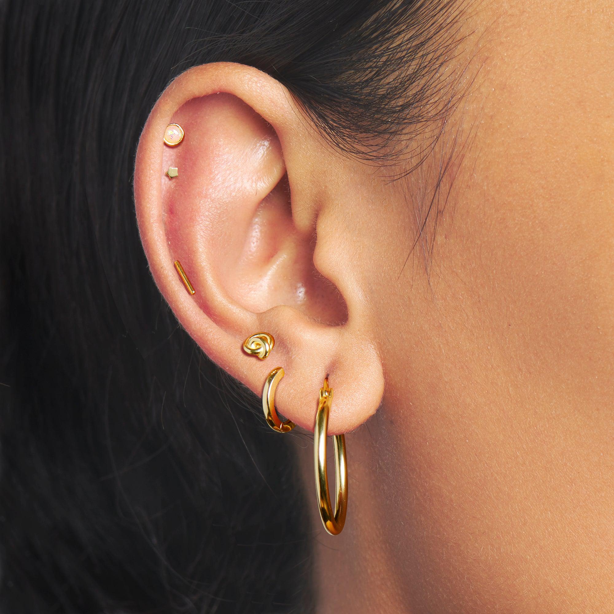 Huggie Plain Hoops - Image 3