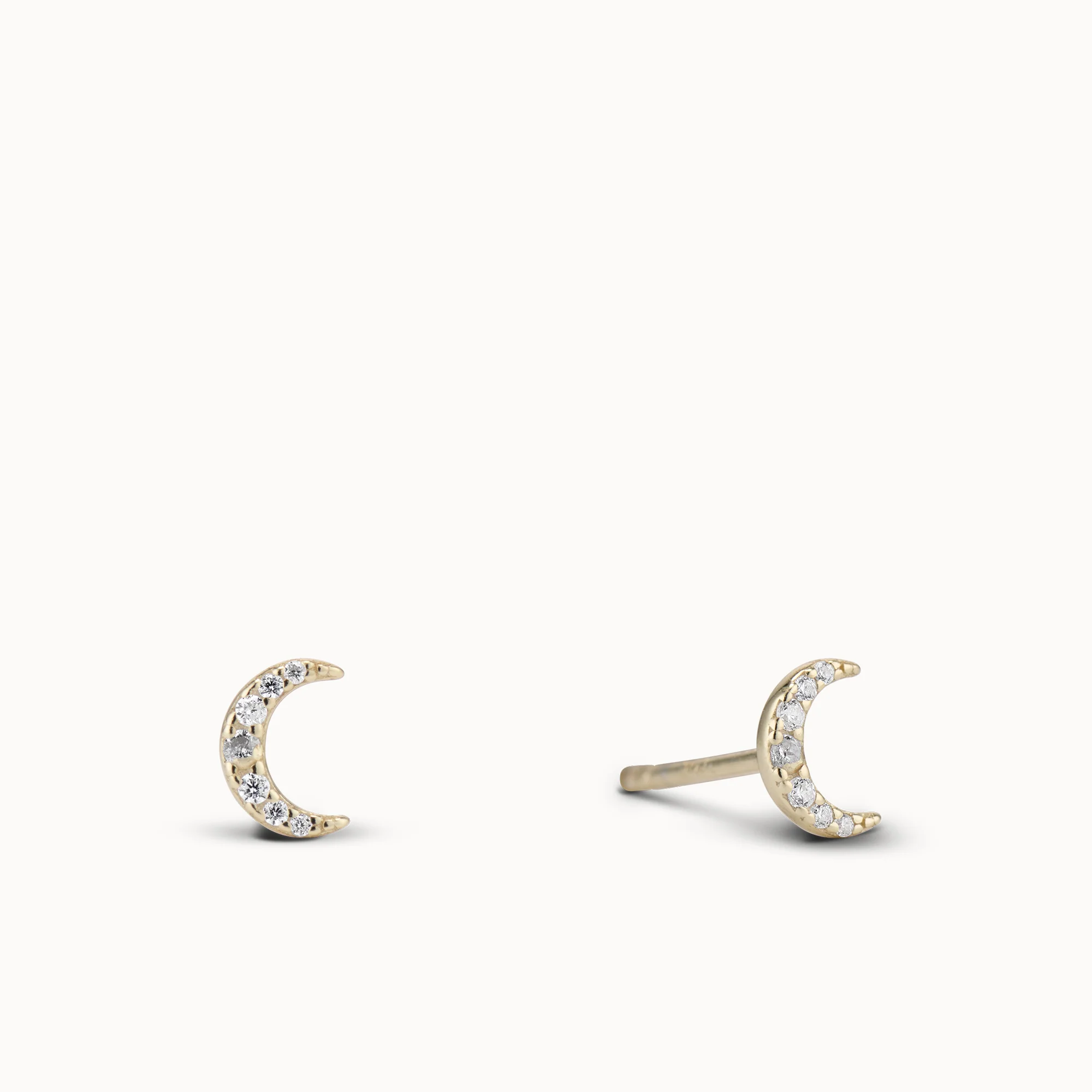 Moon CZ Studs
