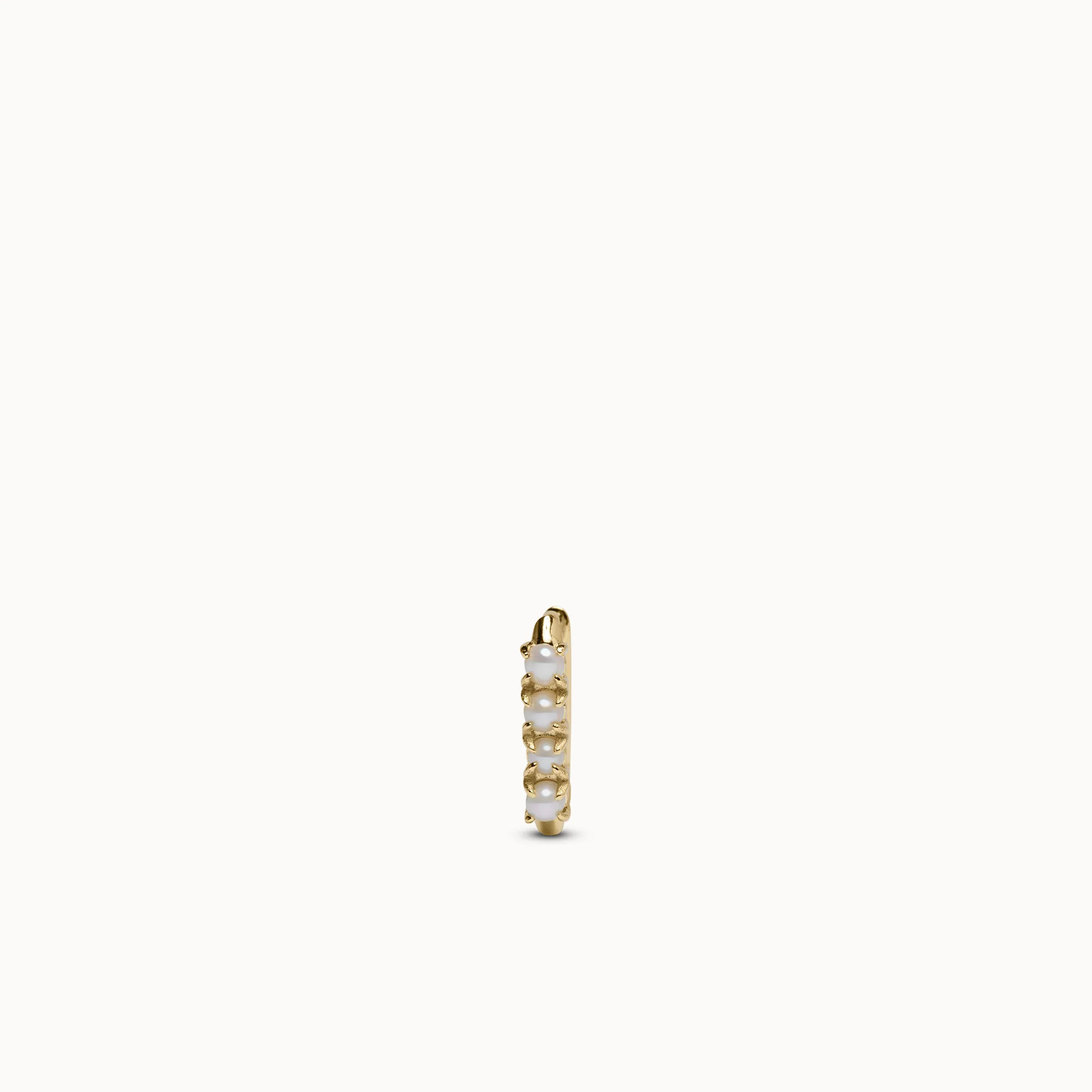 Pearl Studded Oval Huggies - Image 3