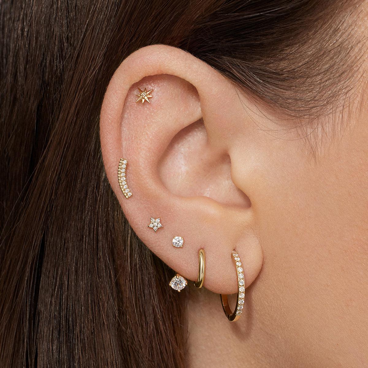 14k Plain Round Hoop 10mm - Image 4