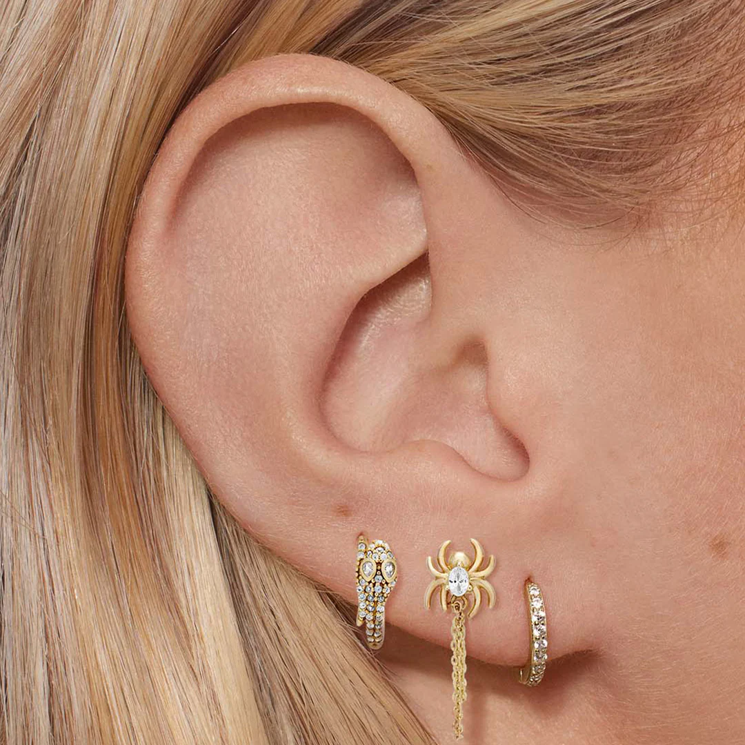Slithering CZ Snake Hoops - Image 2